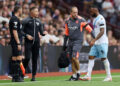 Jordan Ayew picks up an injury during Crystal Palace loss to Aston Villa