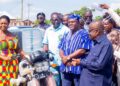 Hon. Collins Adomako Mensah Presents Tricycle Truck and Gifts to Outstanding Farmers in Afigya Kwabre North