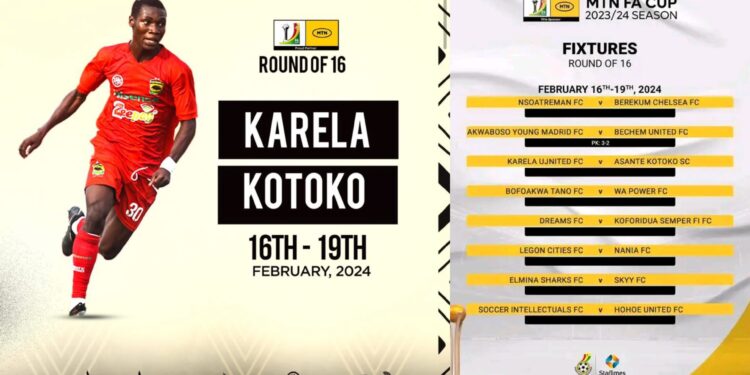 MTN FA Cup Round of 16: Asante Kotoko To Lock Horns with Karela FC
