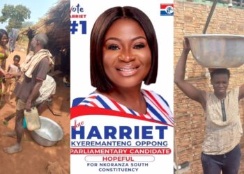 Harriet Kyeremanteng Oppong Rescues Nyamebekyere with Water Solution, Fixes Long-standing Borehole Issue