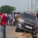  Tempane MP’s Landcruiser Lands In Ditch After Driver Swerved Pothole On Accra-Ho Road