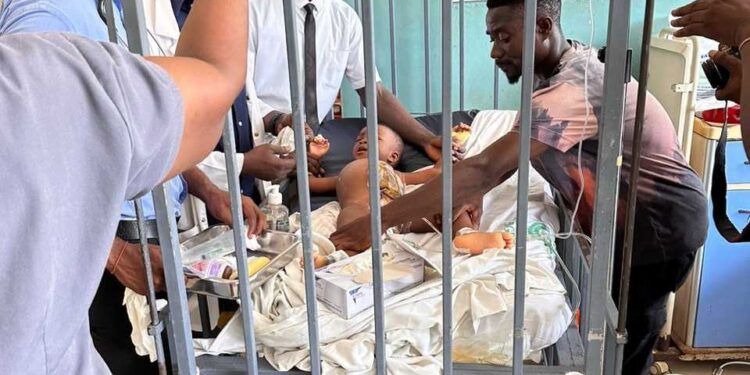 Dog tears off buttocks of sleeping bay