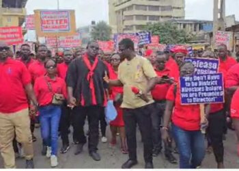Teachers protest over poor conditions of service.