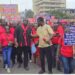 Teachers protest over poor conditions of service.