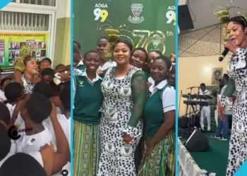 Empress Gifty Storms Aburi Girls High School, Donates GH₵10k And Promises Free Show