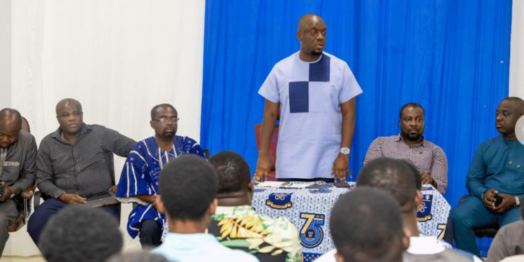 NPP General Secretary Kodua Frimpong starts “rebuilding our base” tour at the University of Ghana