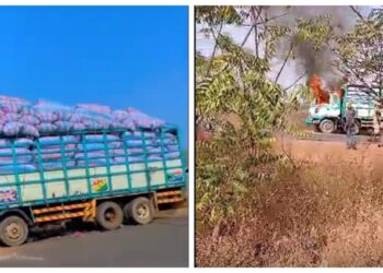 Unknown gunmen attack truck in Walewale, set it ablaze