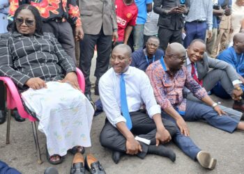 Video: Minority MPs sit on the floor in protest of Wontumi’s detention