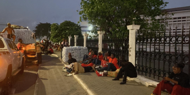 NPP, coalition of political parties protest in Accra over Chief Justice suspension