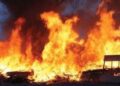 Fire Razes Kintampo Mechanic Shop: 5 Motorbikes, Fufu Pounding Machine Destroyed