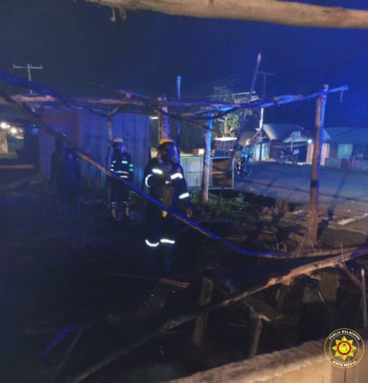 Fire Razes Kintampo Mechanic Shop: 5 Motorbikes, Fufu Pounding Machine Destroyed