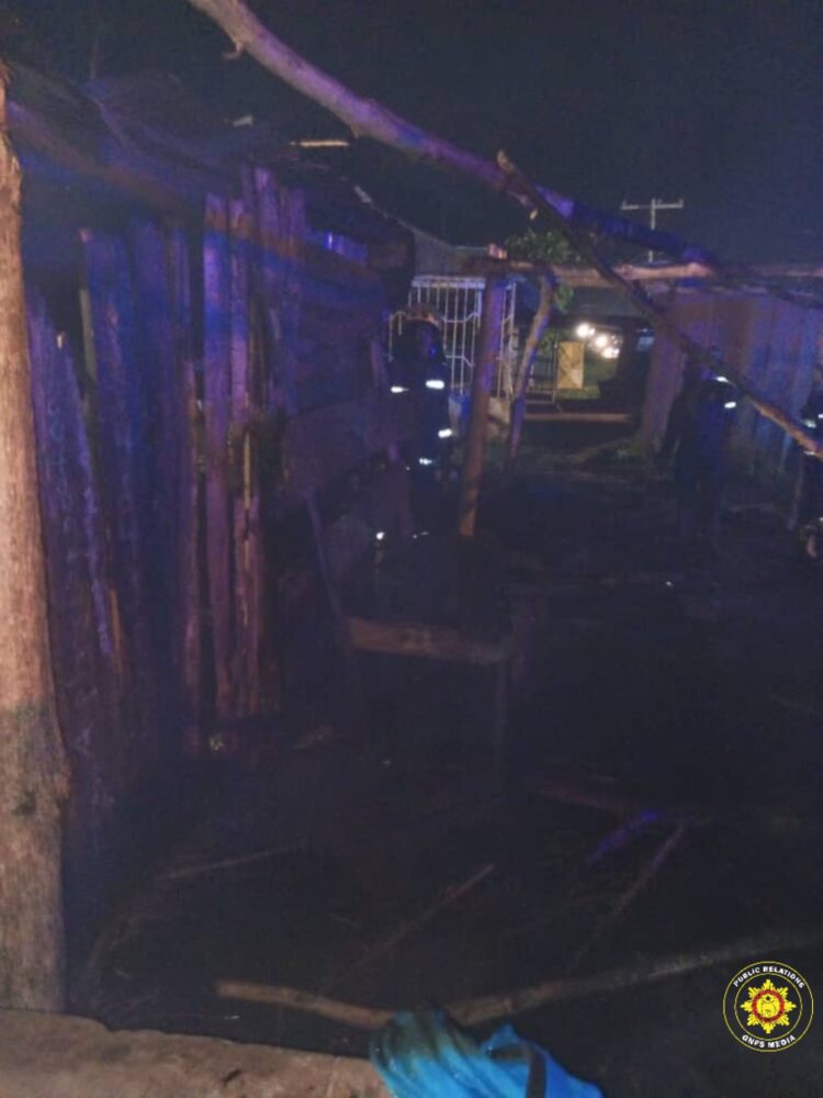 Fire Razes Kintampo Mechanic Shop: 5 Motorbikes, Fufu Pounding Machine Destroyed