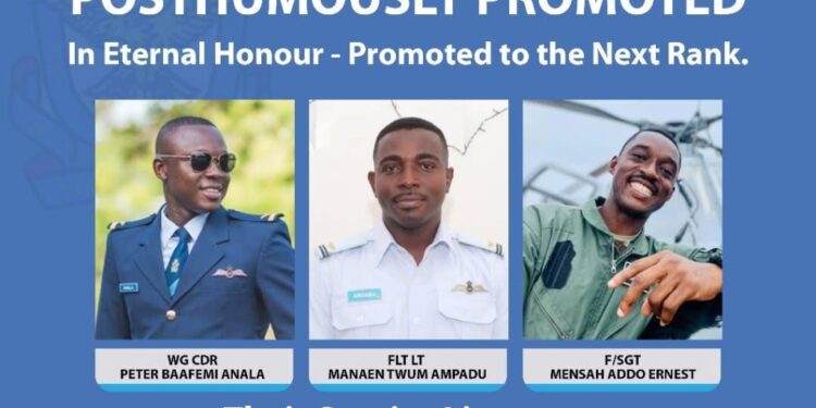 Military officers killed in helicopter crash posthumously promoted