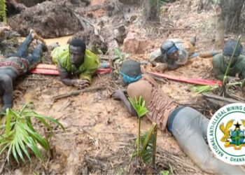Hundreds surrender as NAIMOS raids galamsey sites in Western Region