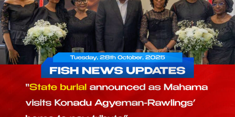 State burial announced as Mahama visits Konadu Agyeman-Rawlings’ home to pay tribute