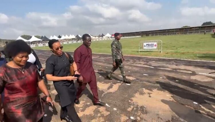 Accra: Parliamentary Defence Committee in assesses GAF recruitment exercise at El-Wak stadium