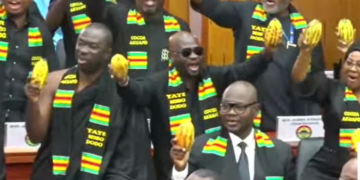 Cocoa Chaos in Parliament: Minority MPs brandish pods to slam gov’t at 2026 SONA