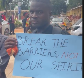 Graduates with disabilities hold protest against employment discrimination