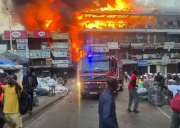 Fire Erupts at Kumasi’s New Kejetia Market, Damaging Shop