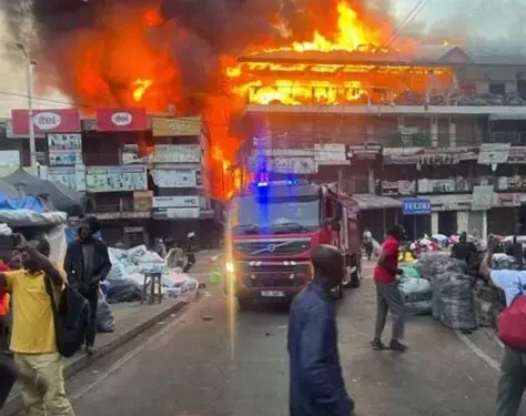 Fire Erupts at Kumasi’s New Kejetia Market, Damaging Shop