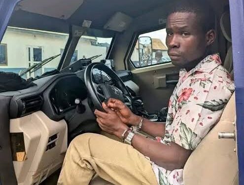 26-year-old man in police grips for allegedly stealing a police armoured vehicle
