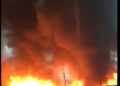 GNFS battles major rubber factory fire at Circle as heavy rains hamper response